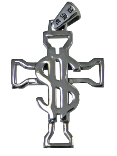 Black Money Crew Unisex Anhnger Logo Cross