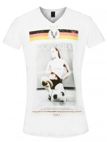Death By Zero Herren Shirt Germany (XL) (wei)