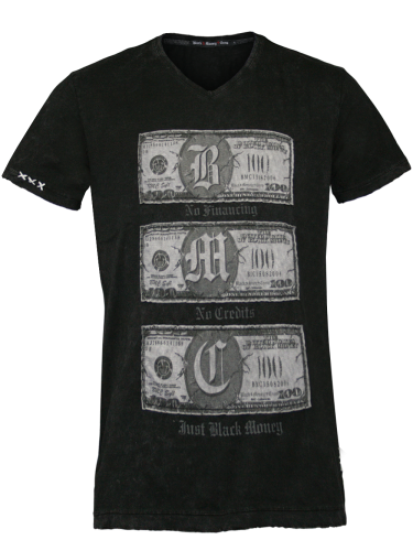 Black Money Crew Herren Shirt Benjamins (S) (schwarz)