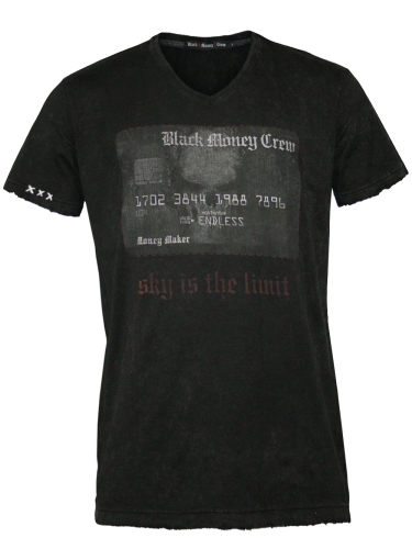 Black Money Crew Herren Shirt No Limit (XXL) (schwarz)